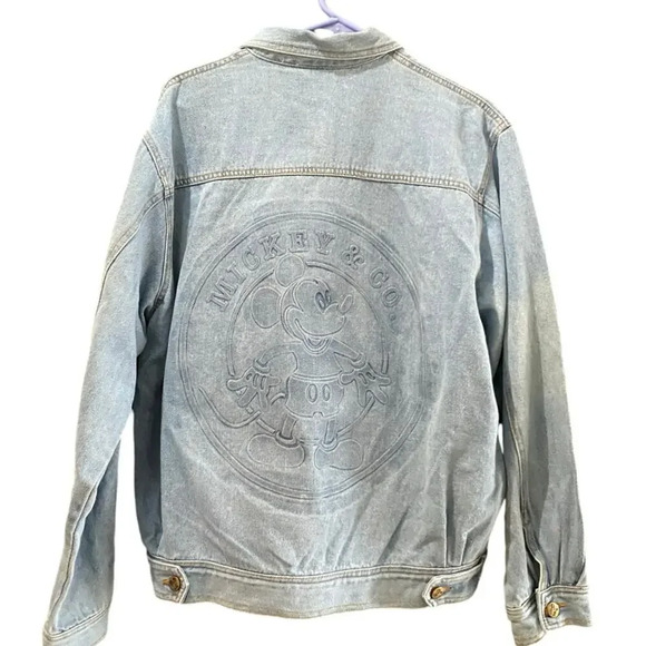 Vintage 90s Disney Mickey & Co. Mouse Button Front Denim Jacket Size Medium - Picture 3 of 4
